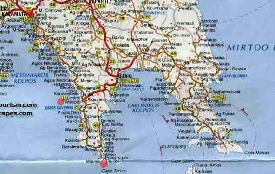 MANI Kalamata to Areopoli and Cape Tenaro